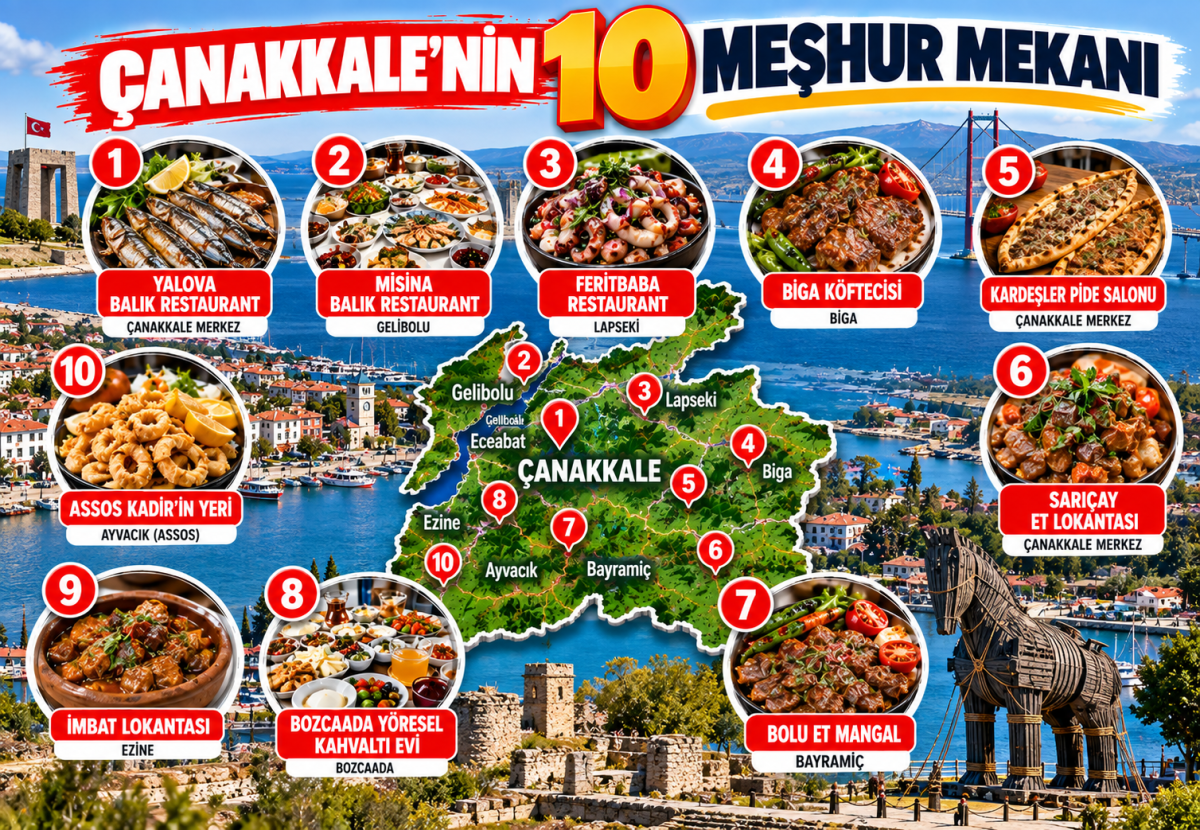 Çanakkale'de Ne Yenir? Çanakkale'nin En Meşhur 10 Yeme İçme Mekanı