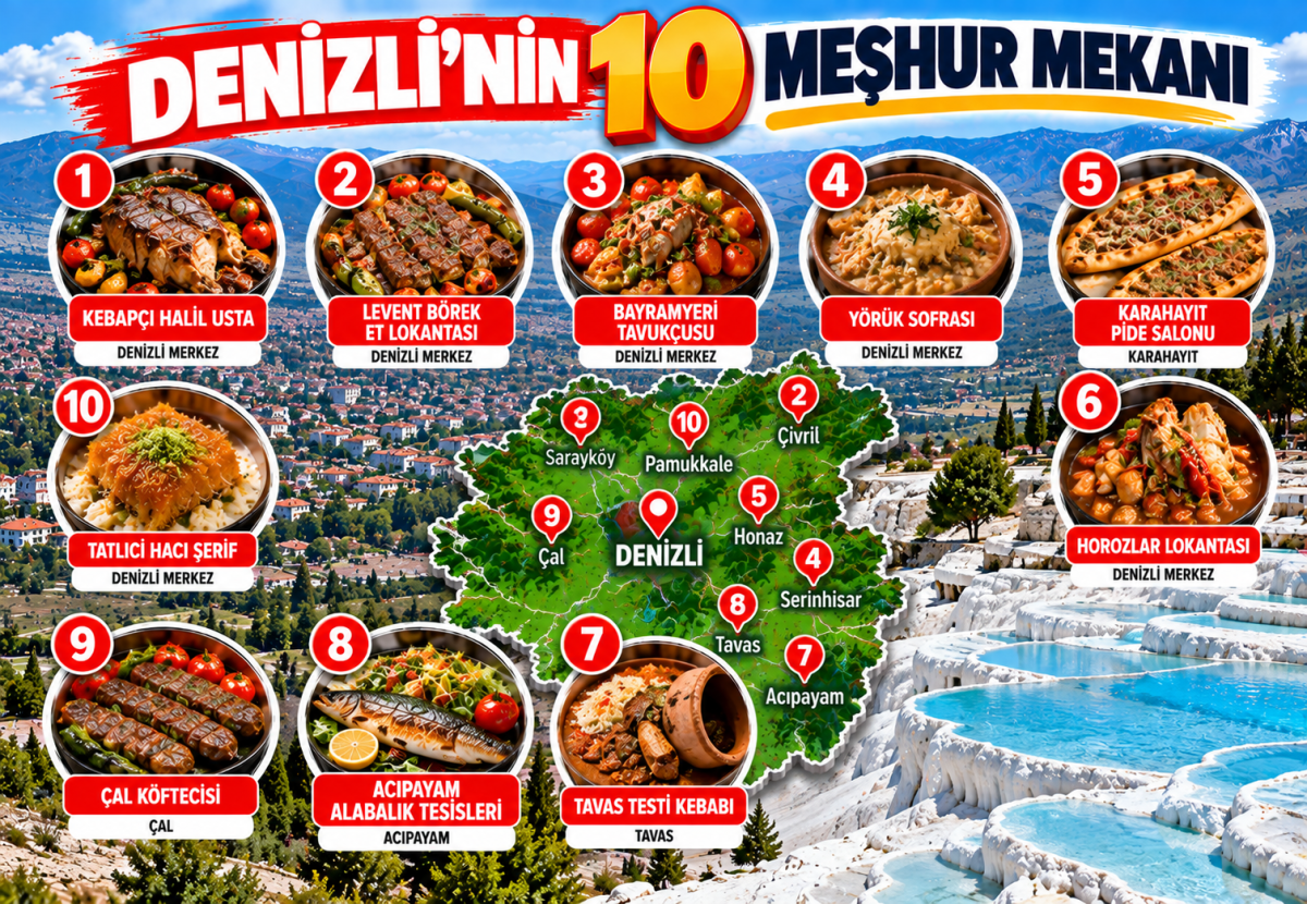 Denizli'de Ne Yenir? Denizli'nin En Meşhur 10 Yeme İçme Mekanı