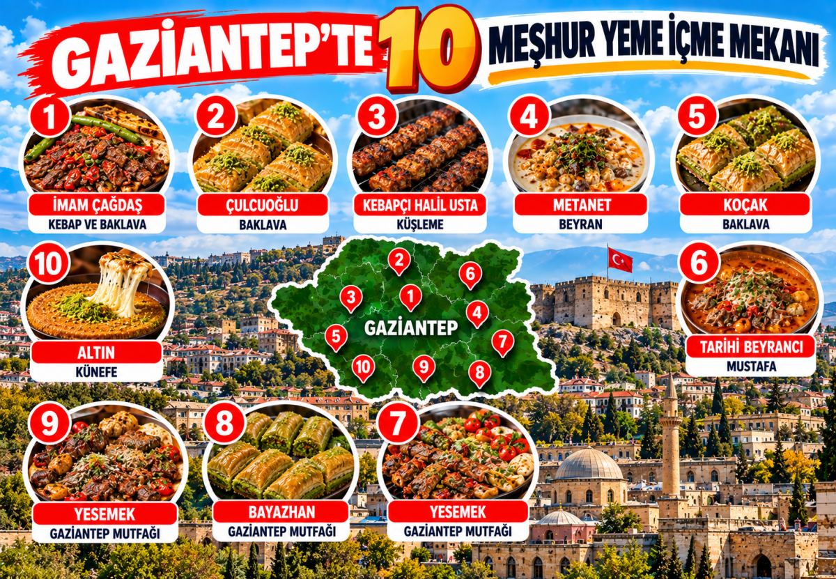 Gaziantep’te Ne Yenir? Gaziantep’in En Meşhur 10 Yeme İçme Mekanı